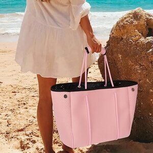 Woman's pink tote bag